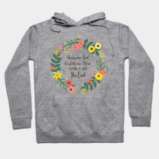 Rhyming is Hard Funny Floral Wreath Hoodie